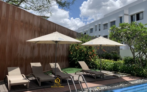 Mẫu ghế hồ bơi QD-566 tại The Pearl Riverside Long An